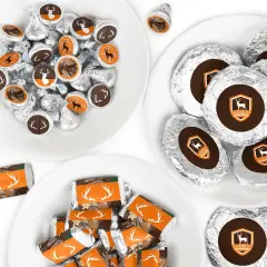 Big Dot of Happiness Gone Hunting - Deer Hunting Camo Baby Shower or Birthday Party Candy Favor Sticker Kit - 304 Pieces