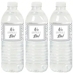 Big Dot of Happiness We Still Do - Wedding Anniversary - Anniversary Party Water Bottle Sticker Labels - Set of 20