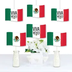 Big Dot of Happiness Viva Mexico - Flag Decorations DIY Mexican Independence Day Party Essentials - Set of 20