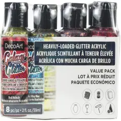 DecoArt Galaxy Glitter Value Pack 8/Pkg-Multi-Color