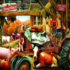 Sunsout Barnhouse Meeting 1000 pc Jigsaw Puzzle 28824