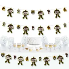 Big Dot of Happiness Sasquatch Crossing - Bigfoot Party or Birthday Party DIY Decorations - Clothespin Garland Banner - 44 Pieces