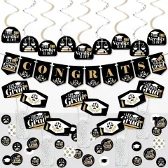 Big Dot of Happiness Law School Grad - Future Lawyer Graduation Party Supplies Decoration Kit - Decor Galore Party Pack - 51 Pieces