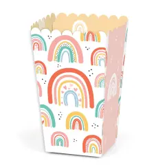 Big Dot of Happiness Hello Rainbow - Boho Baby Shower and Birthday Party Favor Popcorn Treat Boxes - Set of 12