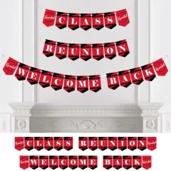 Big Dot of Happiness Reunited Red - School Class Reunion Party Bunting Banner - Party Decorations - Class Reunion Welcome Back