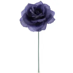 100-Pack: Navy Blue Silk Rose Picks, 8" Stems, 3" Wide, Floral Home by Artificial Flowers