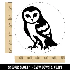 Inquisitive Barn Owl Self-Inking Rubber Stamp Ink Stamper for Stamping Crafting Planners Black