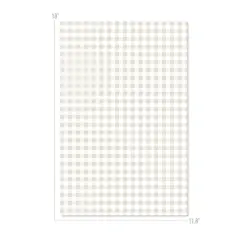 Happy Crafters Buffalo Plaid 11.8" x 18" Sheet Linen and White