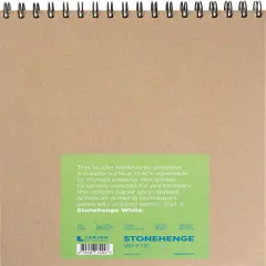 Stonehenge100% Cotton Spiral Paper Pad 9"X12" 32 Sheets/Pkg-White 250gsm