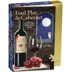 BePuzzled Mystery Jigsaw Puzzle 1000 Pieces 23"X29"-Foul Play & Cabernet