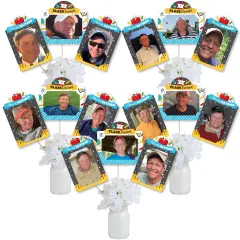 Big Dot of Happiness Teacher Retirement - Happy Retirement Party Picture Centerpiece Sticks - Photo Table Toppers - 15 Pieces