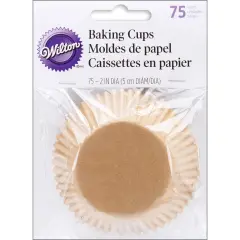 Wilton Standard Baking Cups 75/Pkg-Unbleached