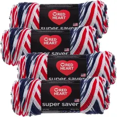 (Pack of 4) Red Heart Super Saver Yarn-Americana