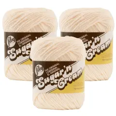 (Pack of 3) Lily Sugar'n Cream Yarn - Solids-Soft Ecru