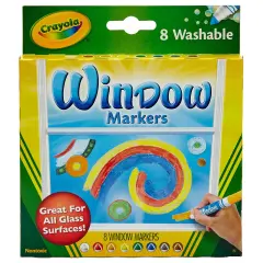 Crayola Washable Window Markers 8/Pkg-Assorted Colors