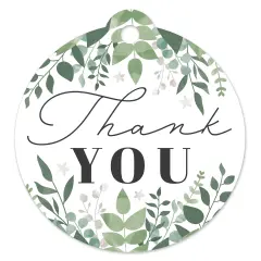 Big Dot of Happiness Boho Botanical - Greenery Party Favor Gift Tags (Set of 20)