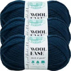 (3 Pack) Lion Brand Wool-Ease Thick & Quick Yarn - Petrol Blue