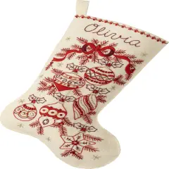 Bucilla Felt Stocking Applique Kit 18" Long-Classic Christmas