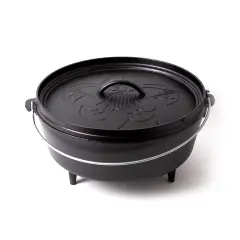 Lodge Boy Scouts of America Cast Iron Camp Dutch Oven, Pre-Seasoned, 6-Quart