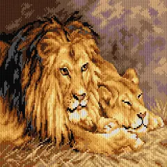 Needlepoint canvas for halfstitch after Geza Vastagh - The Britih Lion 2782J