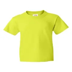 12 Pack: Fruit of the Loom&reg; Youth Short Sleeve Crew Neck T-Shirt Safety green