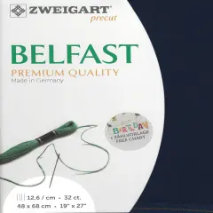 Precut Zweigart Belfast 32 count Navy Blue