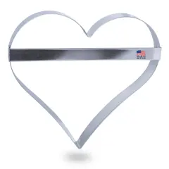 CookieCutter.Com Extra Large Heart with Brace 8 in Cookie Cutter - USA Made Tin Plate Steel