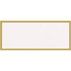 Svelte Wood Framed Corkboard, White Cork Polished Gold