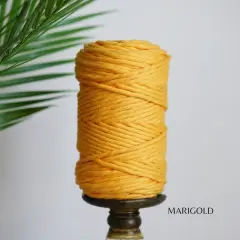 3mm EGYPTIAN GIZA COTTON | Single Strand Macrame Cord Marigold