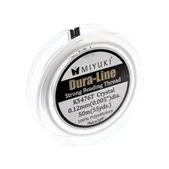Miyuki Dura-Line 0.12mm Strong Beading Thread, 50m Clear
