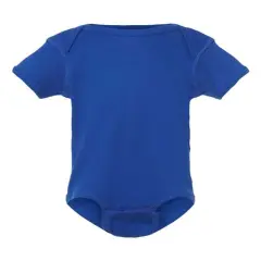 Rabbit Skins&reg; Infant Baby Rib Short Sleeve Bodysuit Royal