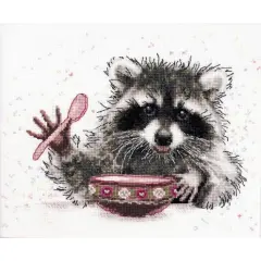 Counted cross stitch kit Raccoon