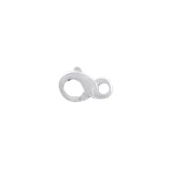 Infinity Lobster Clasp 6.7x11.5mm Sterling Silver (1-Piece)