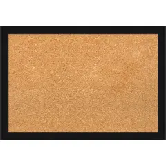 Avon Black Narrow Framed Corkboard, Natural Cork