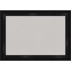 Grand Black Narrow Framed Corkboard, Grey Cork