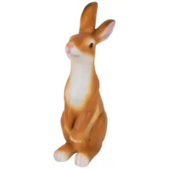 Northlight Standing Curious Bunny Outdoor Garden Statue - 19" Brown