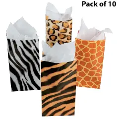 Animal Print Paper Treat Bags - 10 inches tall by 5 inches wide | The perfect goody bags | RAHEEV&reg;