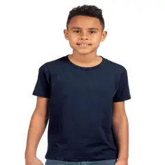 Next Level&reg; Youth Cotton Crewneck Short Sleeve T-Shirt Midnight navy