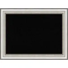 Salon Silver Framed Corkboard, Black Cork