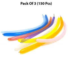 Deluxe Assorted Solid Color Sculpture Balloons - 60 Inch | RAHEEV&reg;