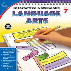 Carson Dellosa 7th Grade Language Arts Interactive Notebooks, Personalized Workbook Covering Plot Structure, Modifiers, Sentence Structure, Allusion, and More