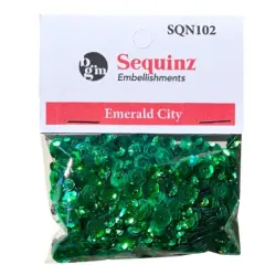 Buttons Galore Loose Sequin Assortments for Craft - 5,000 Pieces 45 Grams Emerald city