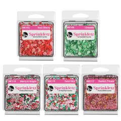 Buttons Galore and More Sprinkletz - Tiny Polymer Clay Embellishments - Christmas Bundle 60 grams