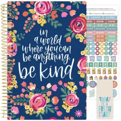 bloom daily planners Undated Soft Cover Planner, 5.5" x 8.25", Be Kind
