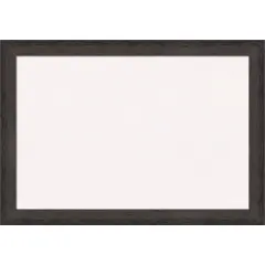 Dappled Narrow Wood Framed Corkboard, White Cork Black Brown