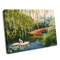Painting by Numbers kit Swans on the lake KHO4359
