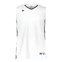 Russell Athletic&reg; Legacy V-Neck Basketball Jersey White/ black