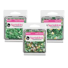 Buttons Galore and More Sprinkletz - Tiny Polymer Clay Embellishments - Irish 36 grams