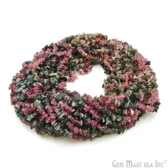 Multi Tourmaline Large Chip Beads, 34 Inch Natural Chip Strands, Drilled Strung Nugget Beads, 7-11mm, Polished, GemMartUSA (CHMT-70002)