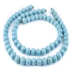 The Bead Chest Natural 12mm Wooden Beads in Blue - Light for Jewelry Making &ndash; Round Loose Wood Spacer Beads I Approximately 35 Beads